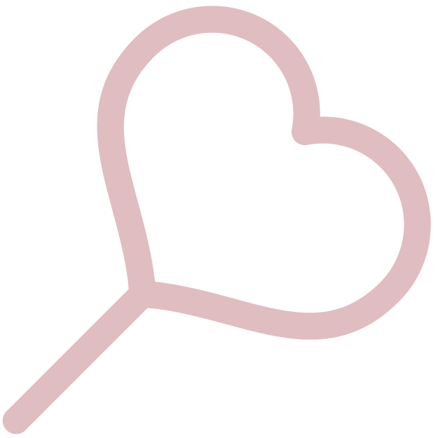 Petalo del logo di Enfasee fotografi di matrimoni a forma di cuore rosa